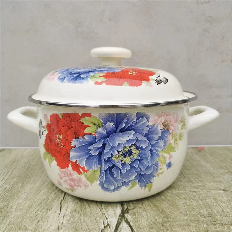 China Tableware Enamel Pot for Healthy Baby Food Making Healthy Enamel Pot to Cook, Braise and Boil Soups or Medications