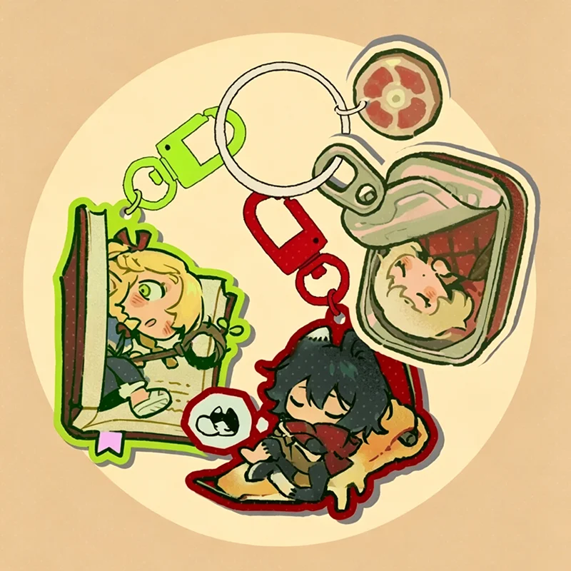 Anime Delicious in Dungeon Falin Marcille Izutsumi Cosplay Keychain Kawaii Acrylic Keyring Key Chain Bag Ornament Accessory Prop