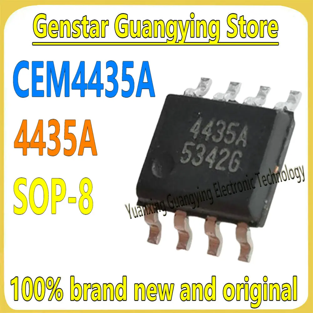 (2 Pieces) CEM4435A CEM4435 FDS4435A 4435A SMT SOP-8 P-channel MOSFET Field Effect Tube New and Original