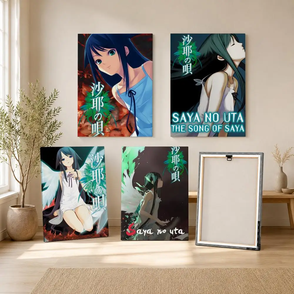 Game S-Saya No Uta The Song Of Saya Poster HD Canvas Wall Art With Inner Frame Gallery Wrapped Ready To Hang Home Decor