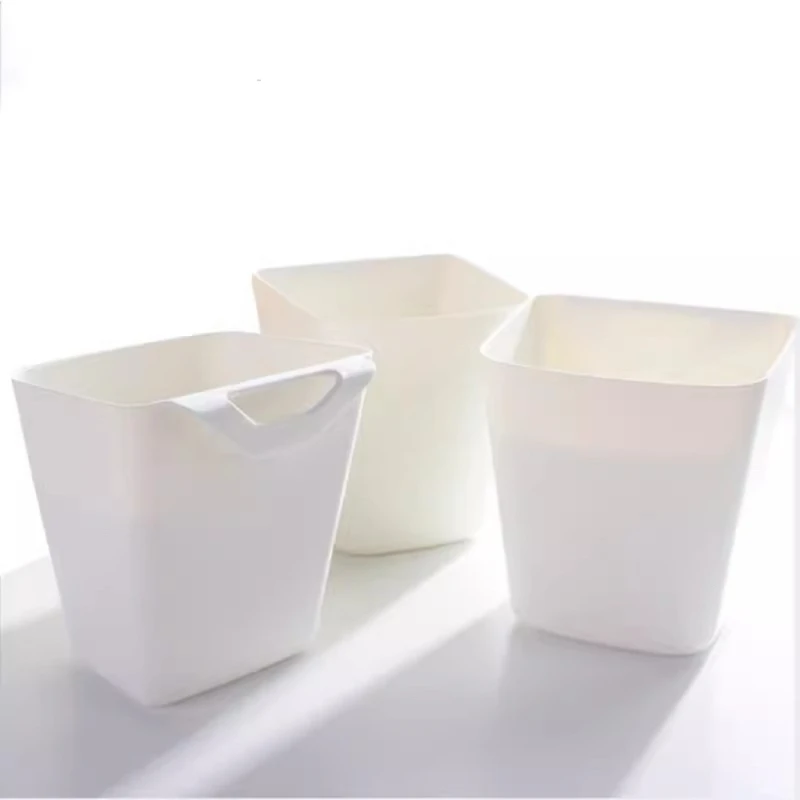 3pcs Side Storage Container Hanging Cup Holder PP Trash Can Mini Bucket Cart Sundries Organizer Lash Beauty Tools Trolley Basket