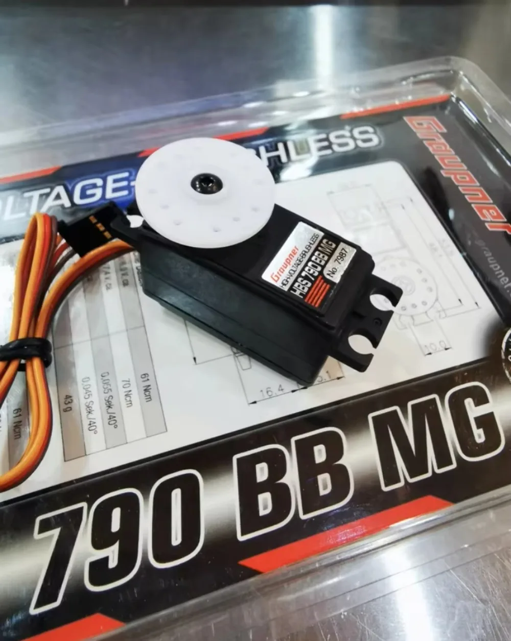 Graupner HBS 790 BBMG ความเร็ว 19.5 มม. 8.V 7 กก. HV BL Digital Servo สําหรับมอเตอร์/เครื่องร่อนเครื่องบิน เฮลิคอปเตอร์ เรือ รถยนต์ และรถจักรยานยนต์