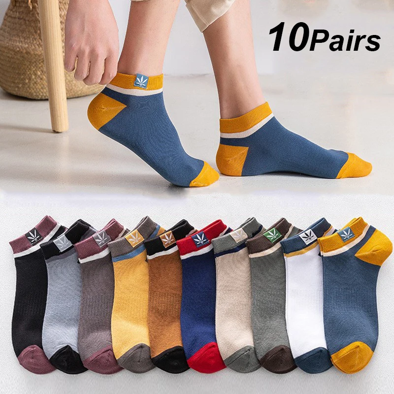 

Brand 10Pairs/lots Men's New Socks Personalized Happy Fashion Chinese Style Casual Color Blocking Printing Business Socks New