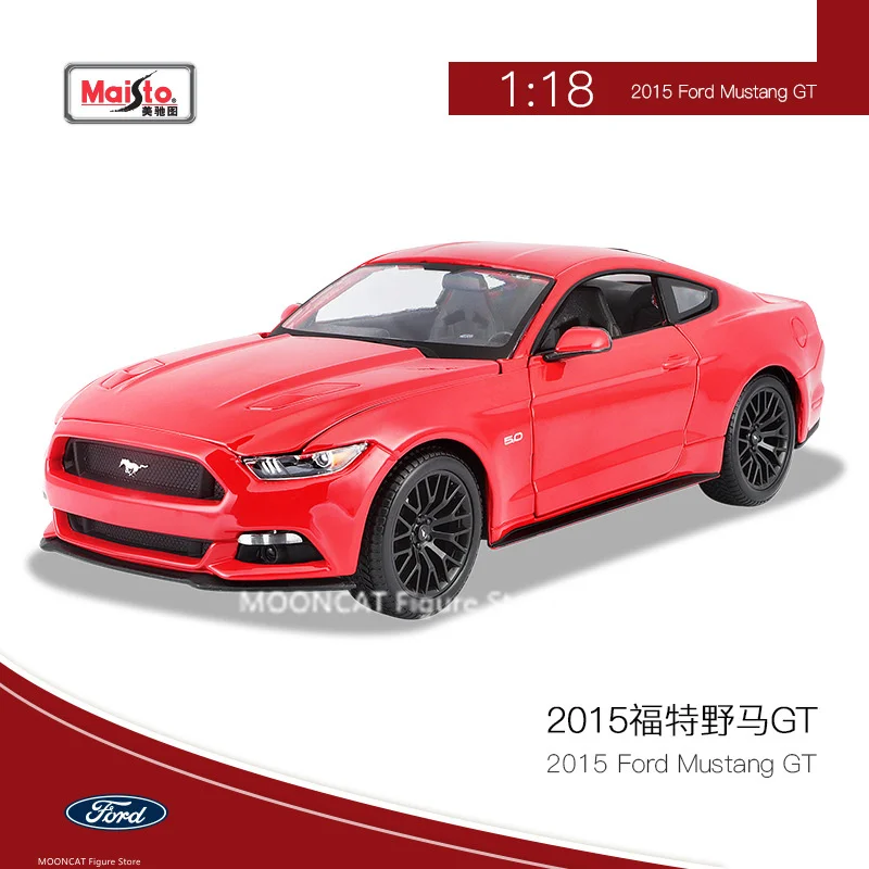 Maisto 1:18 2015 Ford Mustang Gt Sports Car Diecast Model Edition Alloy Luxury Vehicle Toys Collection Decoration Children Gift