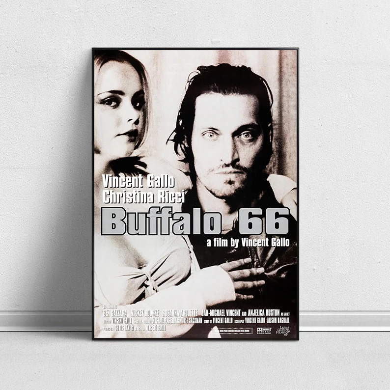 خمر الفيلم الكلاسيكي الجاموس 66 فنسنت غالو كريستينا ري الفيلم القديم المشارك حائط لوح رسم صورة فنية ديكور المنزل الداخلي