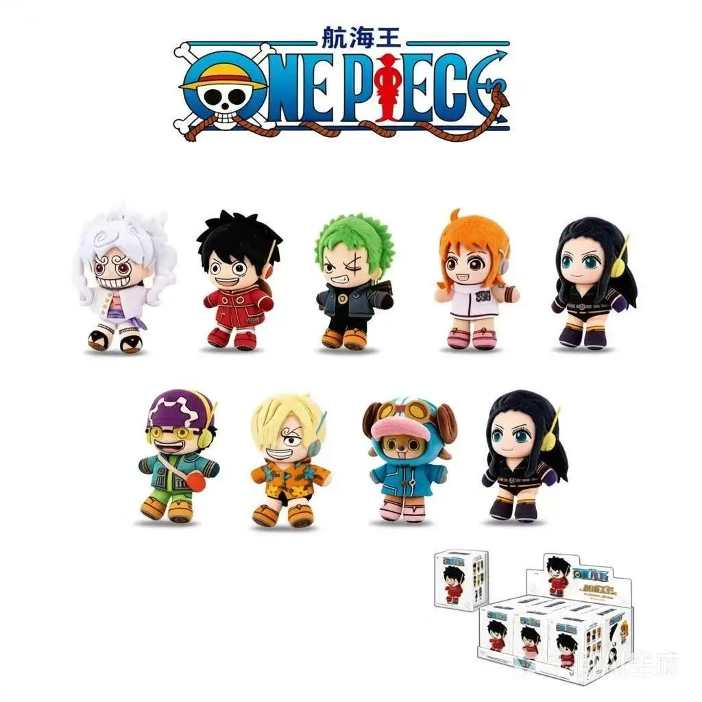 EAKI Licensed One Piece Egghead Arc Plush Blind Box 13cm Gear 5 Nika Luffy Zoro Chopper Anime Stuffed Doll Surprise Gift
