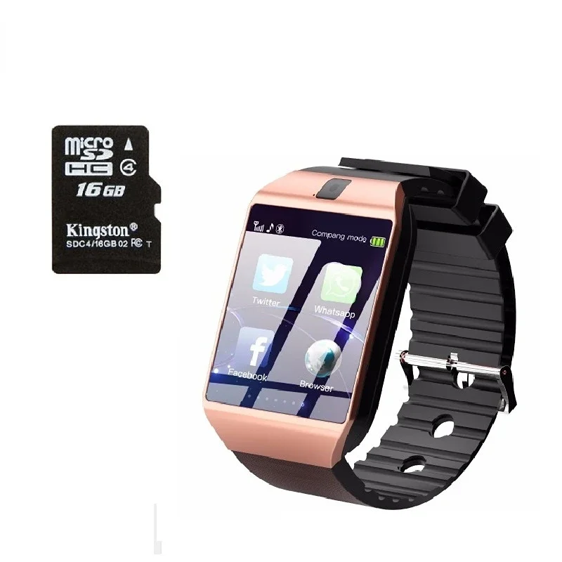 Marke Stepfly Smartwatch mit Kamera Facebook WhatsApp Twitter Sync SMS Smartwatch unterstützt SIM TF Karte für IOS Android