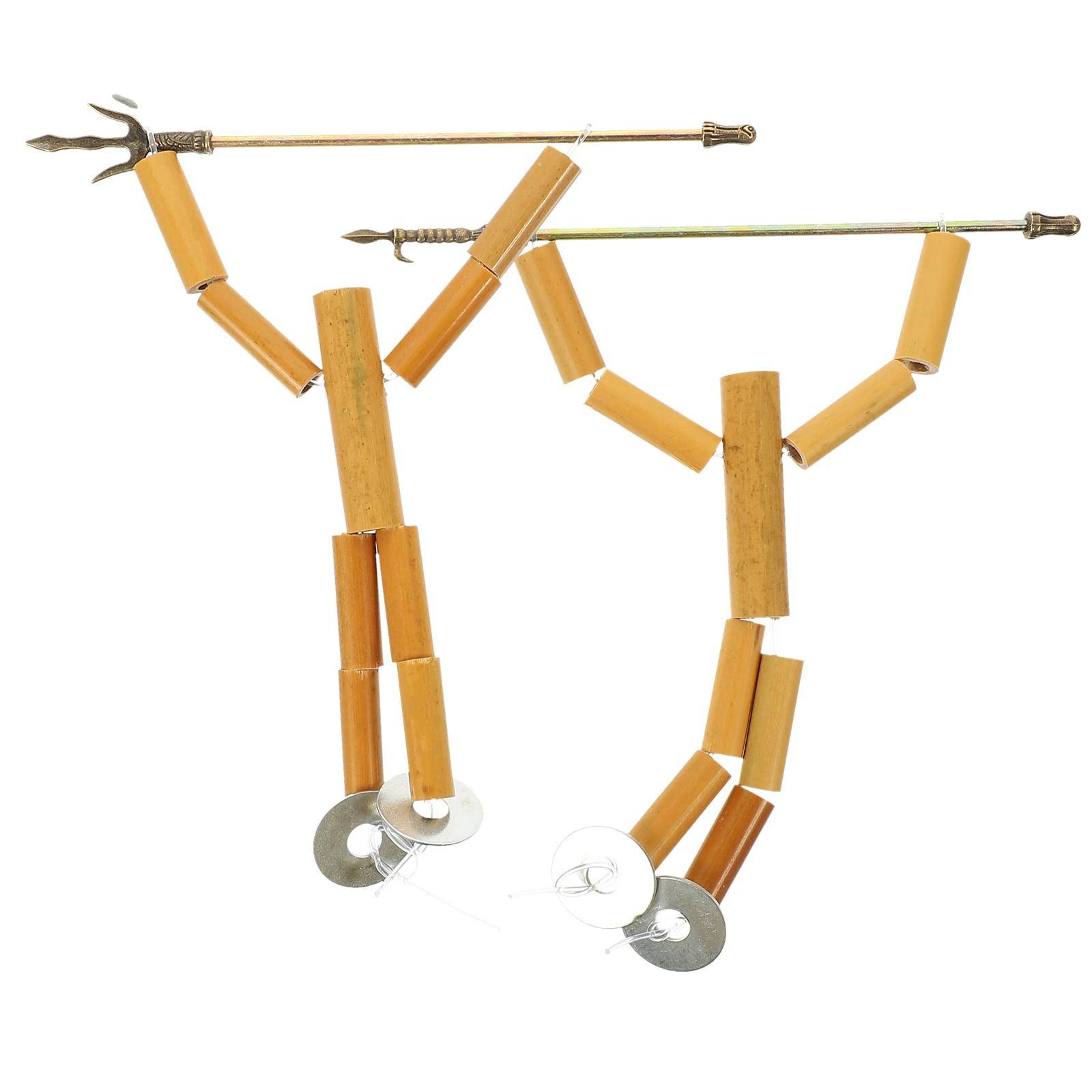 

2pcs Bamboo Man Material Pack 2 Bags Kids Toys Craft Kits Sports DIY Puppet Making Supplies Made Puppets Family Gifts