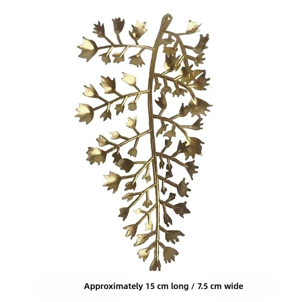 20pcs Gold Artifical Plant Accessories Butterfly Moth Orchid Fake Flowers Leaves Plastic DIY Flower Decorative Flower Material