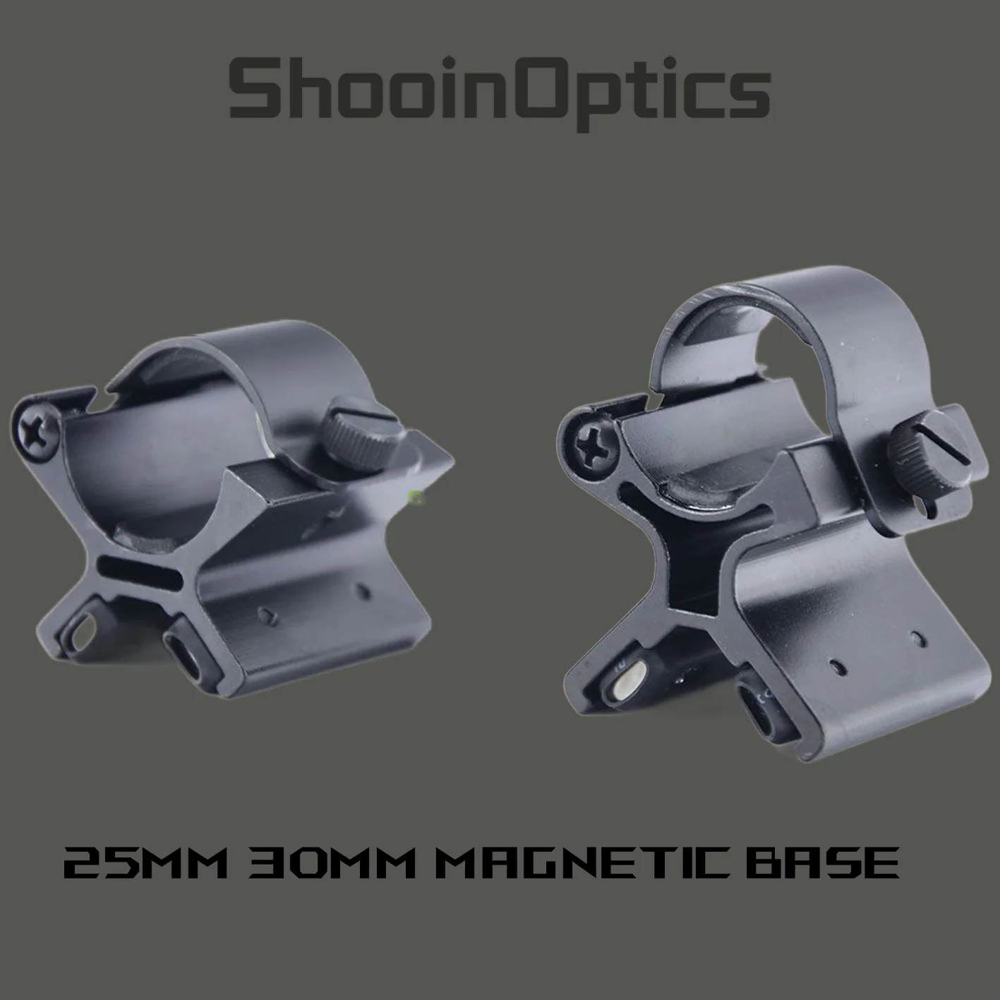 Shooin Optics Scope Red Dot Sight Flashlight Low High Magnetic Mount 1 Inch 30mm Tube Ring