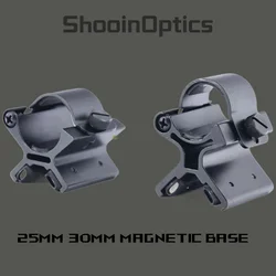 Shoin Optics 스코프 레드 도트 조준기 손전등, 로우 하이 마그네틱 마운트, 1 인치, 25mm 튜브 링