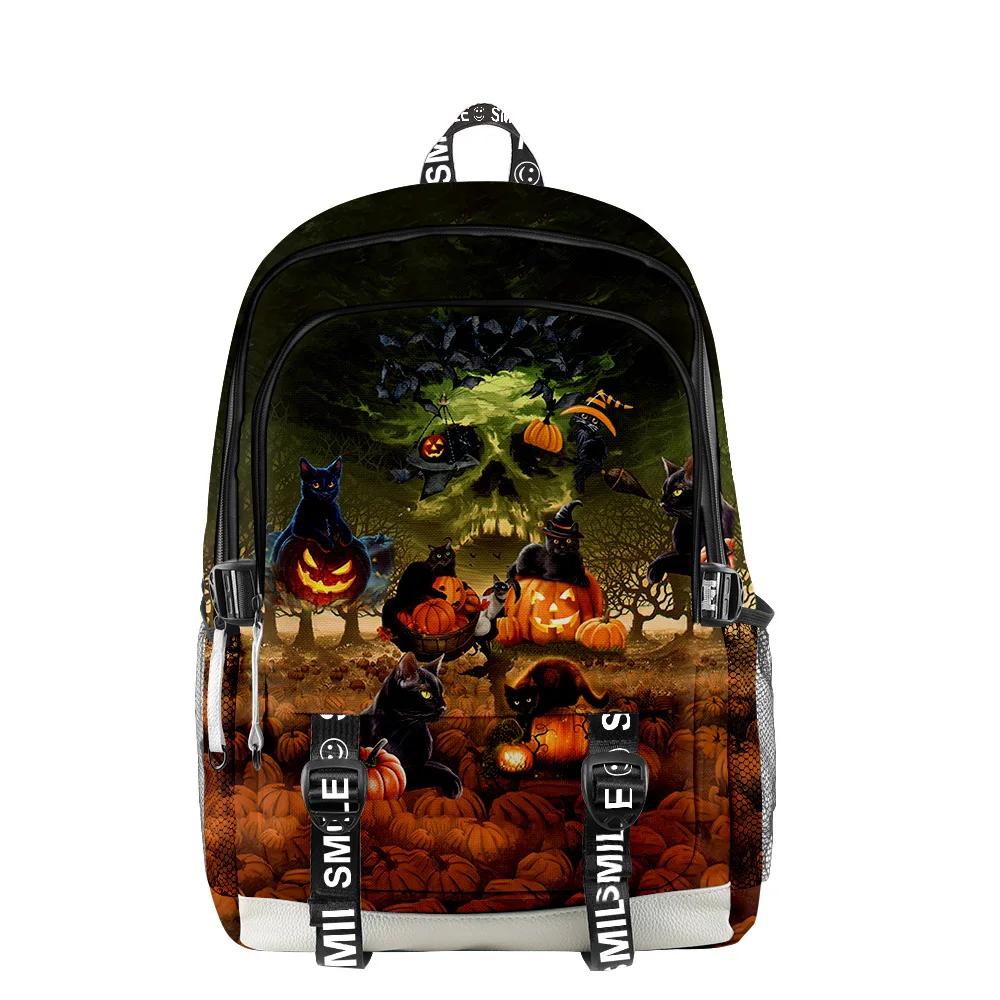 Halloween Backpack Y2K Preppy School Supplies Preppy Aesthetic Backpack Adults Kids Daypack Unisex Bags