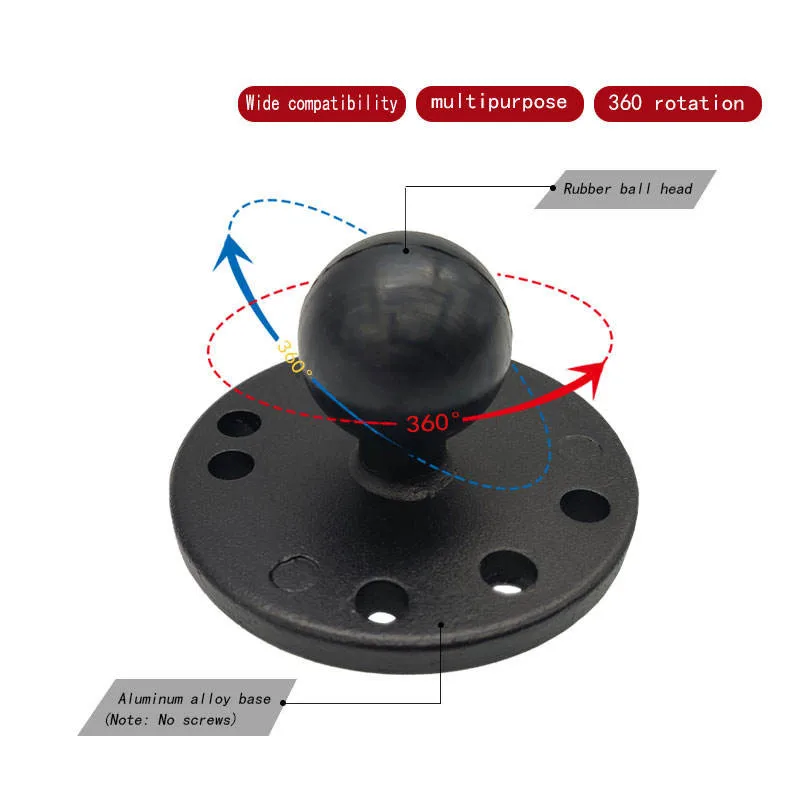 1-дюймовая прямоугольная основа для круглого основания AMPS с двойным гнездом 6 см для крепления телефона/Ipad для крепления Ram