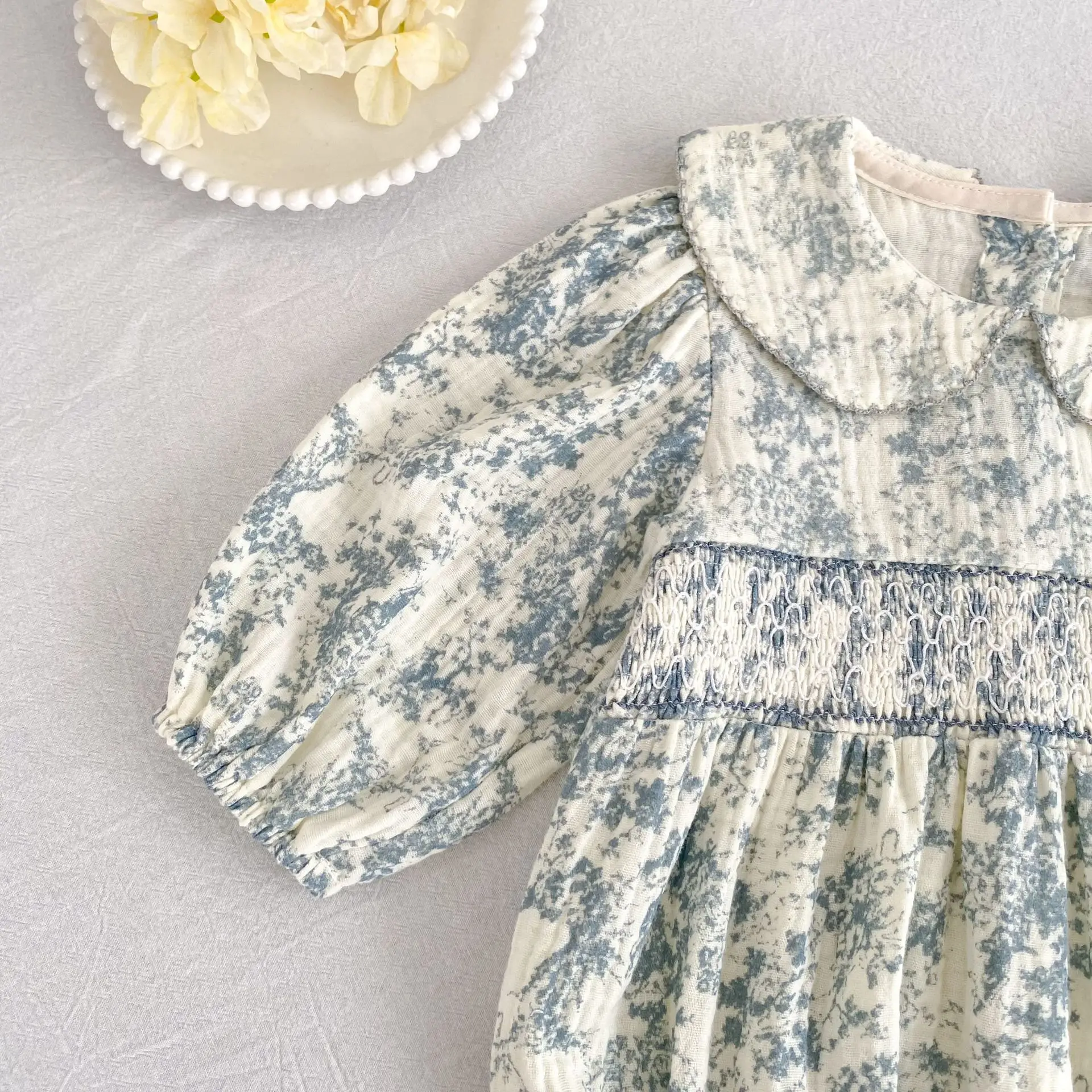 2026 Neu 0-24M Frühling Kleinkind Mädchen Strampler Langarm Baumwolle Kragen Baby Mädchen Overall Kinder Bedruckte Kleidung – Detail 9