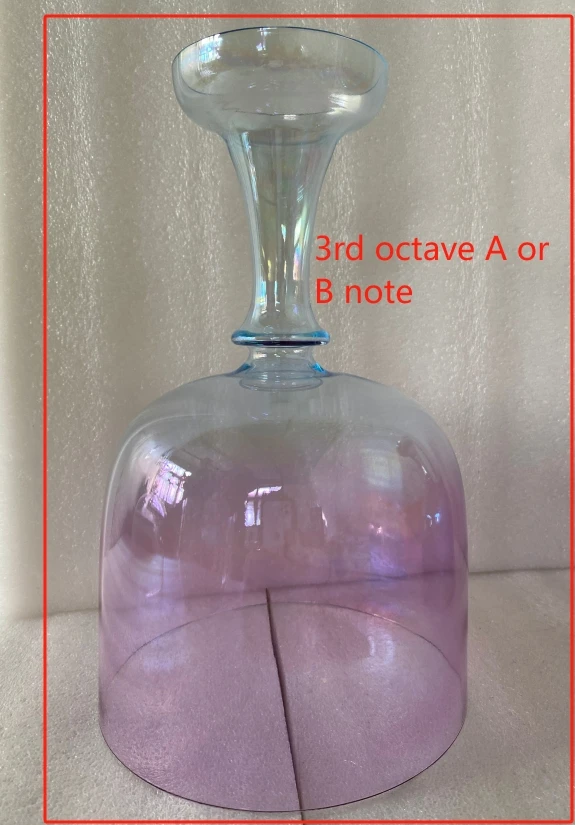 432 هرتز 3rd أوكتاف ملاحظة شقرا العين الثالثة أو B ملاحظة تاج شقرا كريستال كوني يغني العقيق والكأس حوالي 7 بوصة درجة مثالية #1