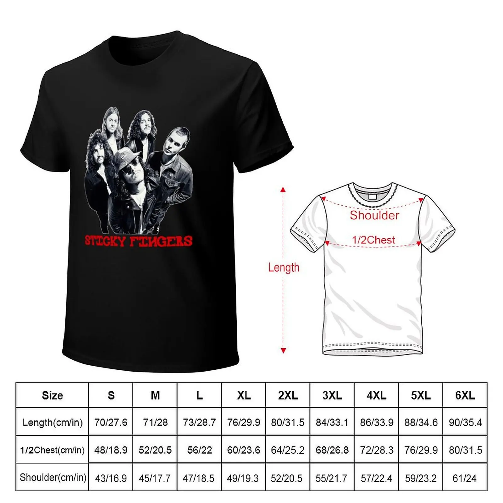 Sticky Fingers Classic T-Shirt Casual All Match Short Sleeve T-Shirt