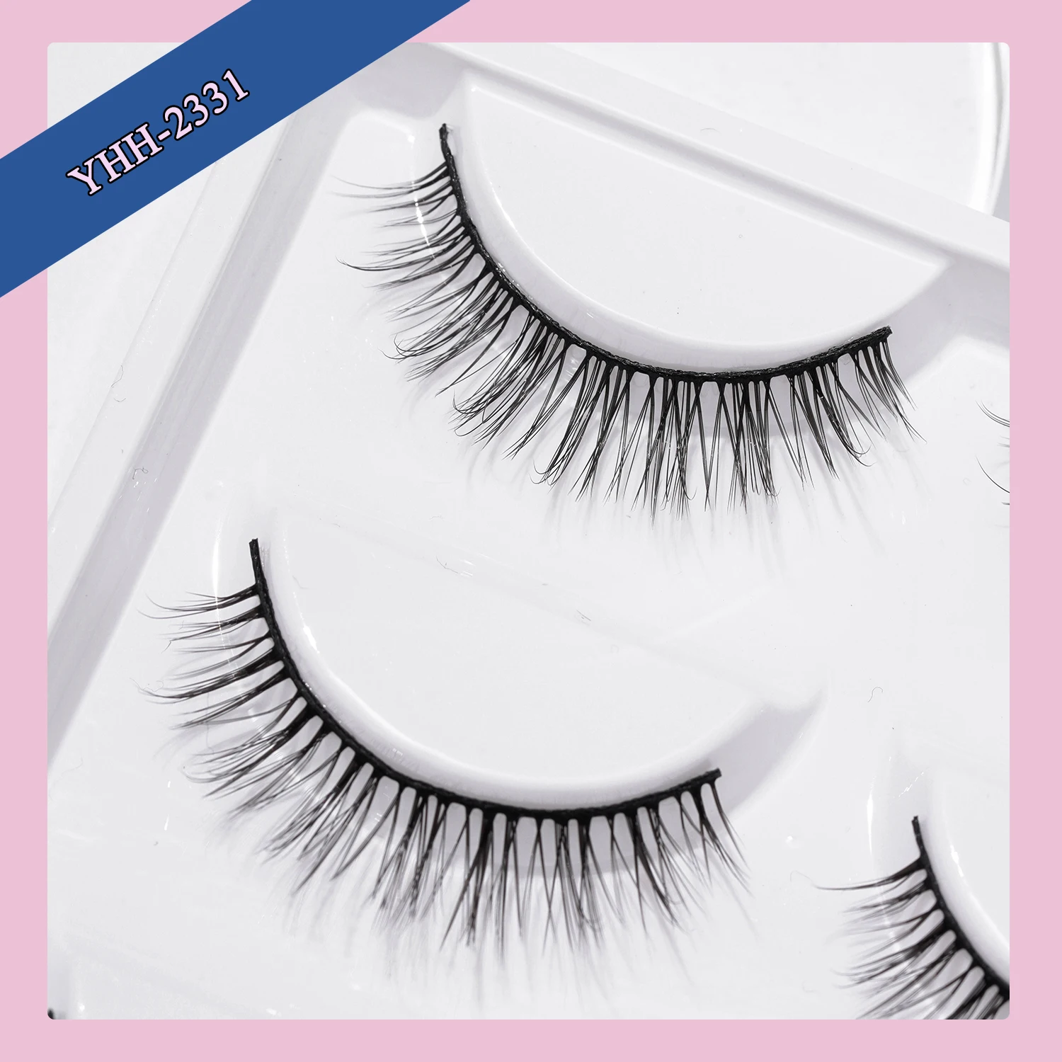 5 paia di ciglia finte natural snelle cross black terrier adatte per la data del lavoro quotidiano