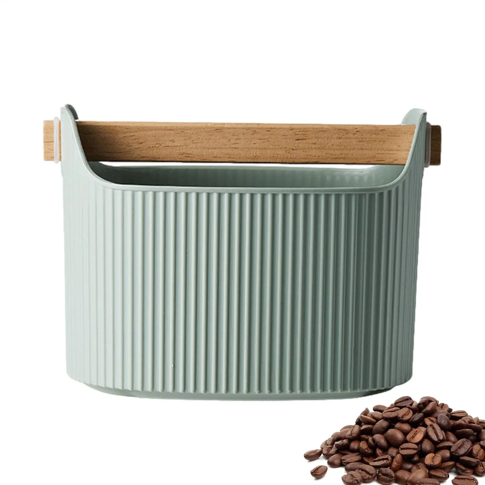 Coffee Knock Box Espresso Dump Bin Removable Espresso Bucket 1300ml Coffee Ground Dump Bin Knock Box for Home