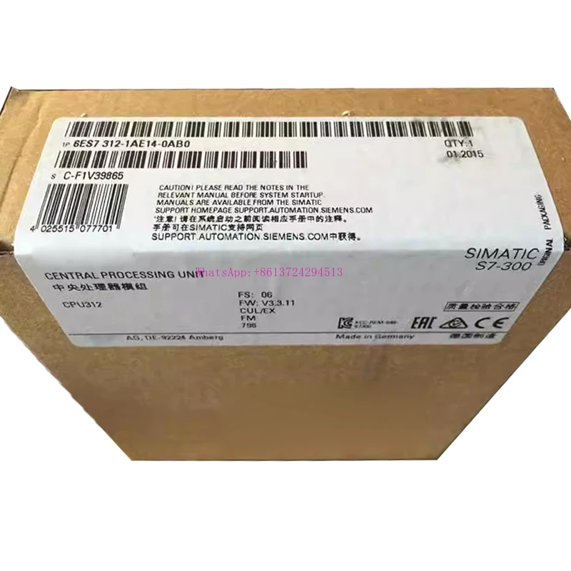 New Original In BOX   6ES7 312-1AE14-0AB0 6ES7312-1AE14-0AB0   {Warehouse stock} 1 Year Warranty Shipment within 24 hours