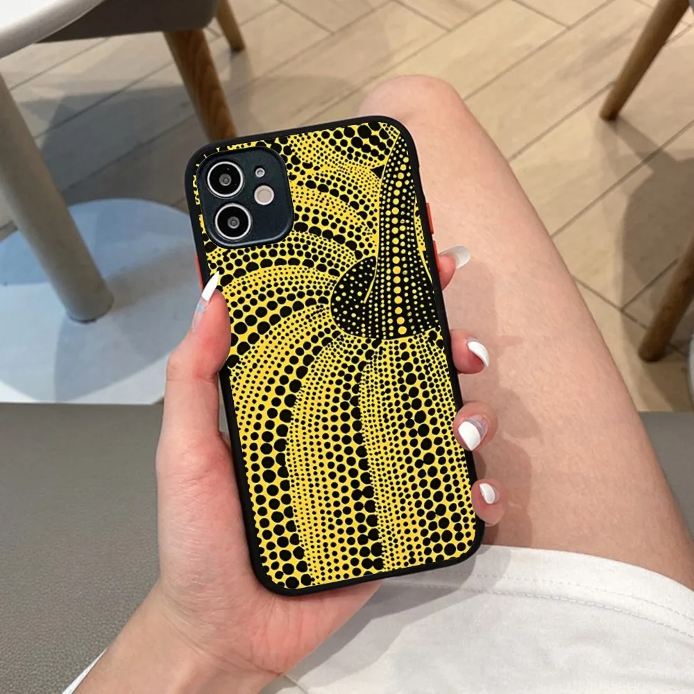 Yayoi Kusama Art Phone Case For iPhone 14 X XR XS 7 8 Plus 11 12 13 pro MAX 13mini Matte Shockproof Case