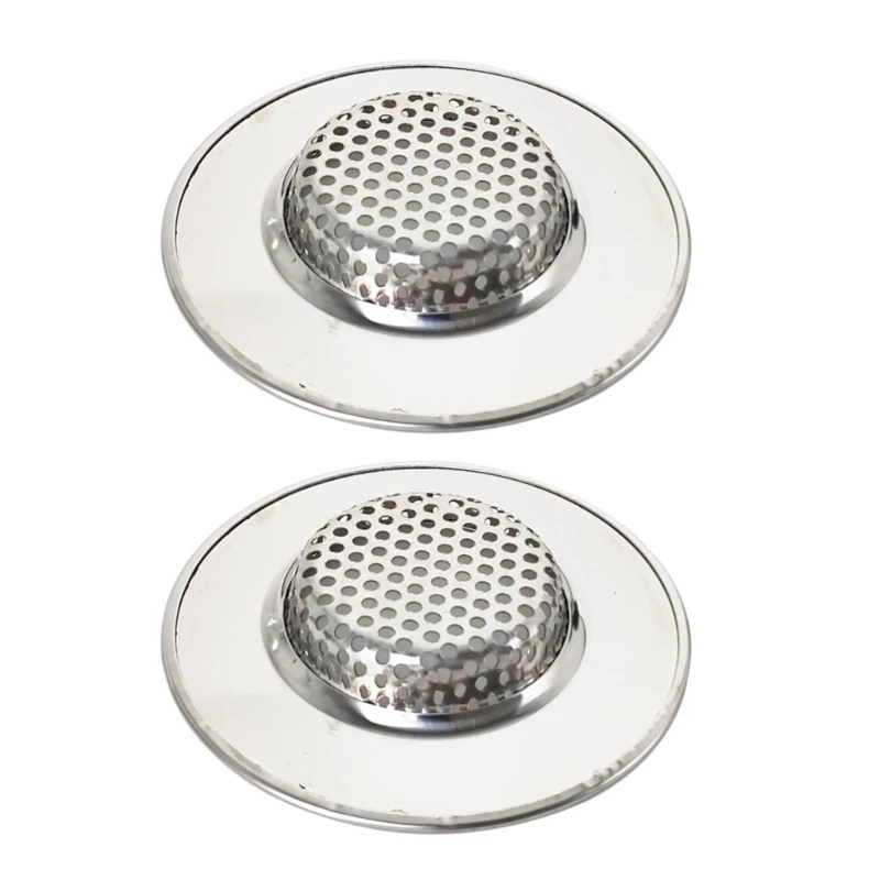 2pcs Stainless Steel Hole Cover Bathtub/Shower Drain Cover Hairs Catcher Durable