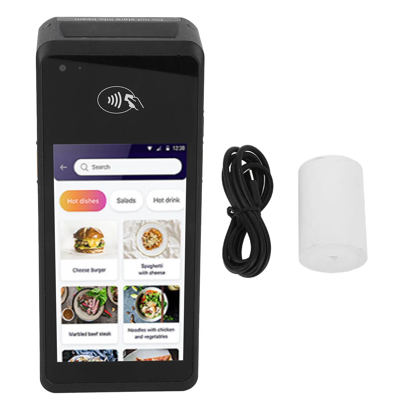 

POS Receipt Printer 5in Screen Handheld 4G Wifi 1D 2D QR NFC Thermal Printer for Small Business POS Receipt Printer