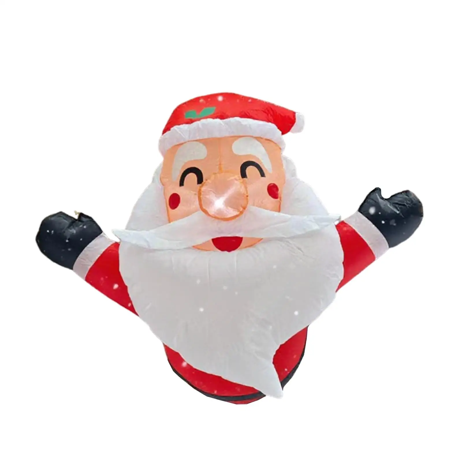 سانتا المطاطية لعيد الميلاد، دعامة مضاءة، لطيفة، زينة تفجير عيد الميلاد، ديكور عيد الميلاد للمداخل والحفلات الاحتفالية