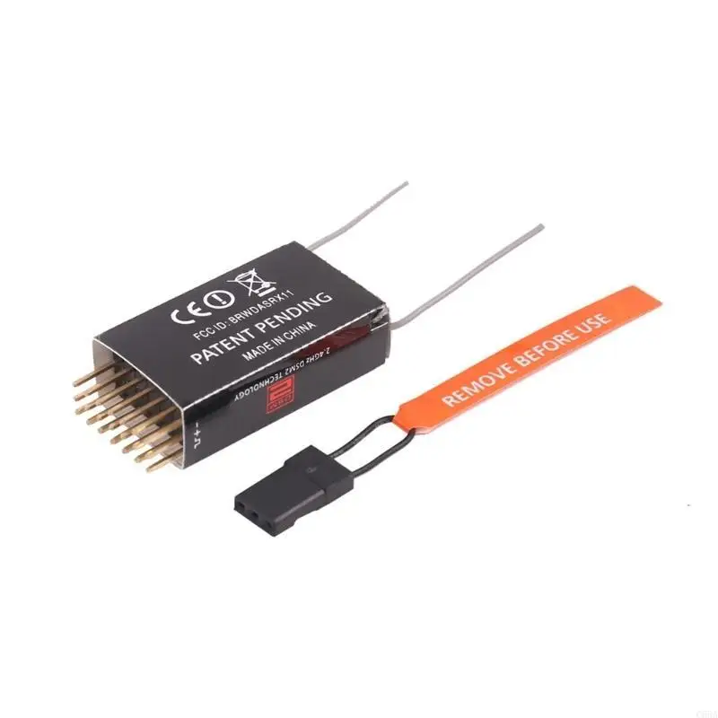 C63A AR6100E 6CH Aircraft Artairter Reciver DSM2 2Antenna Совместимый с DX6I DX7 DX8 DX18 DSX6 DSX9