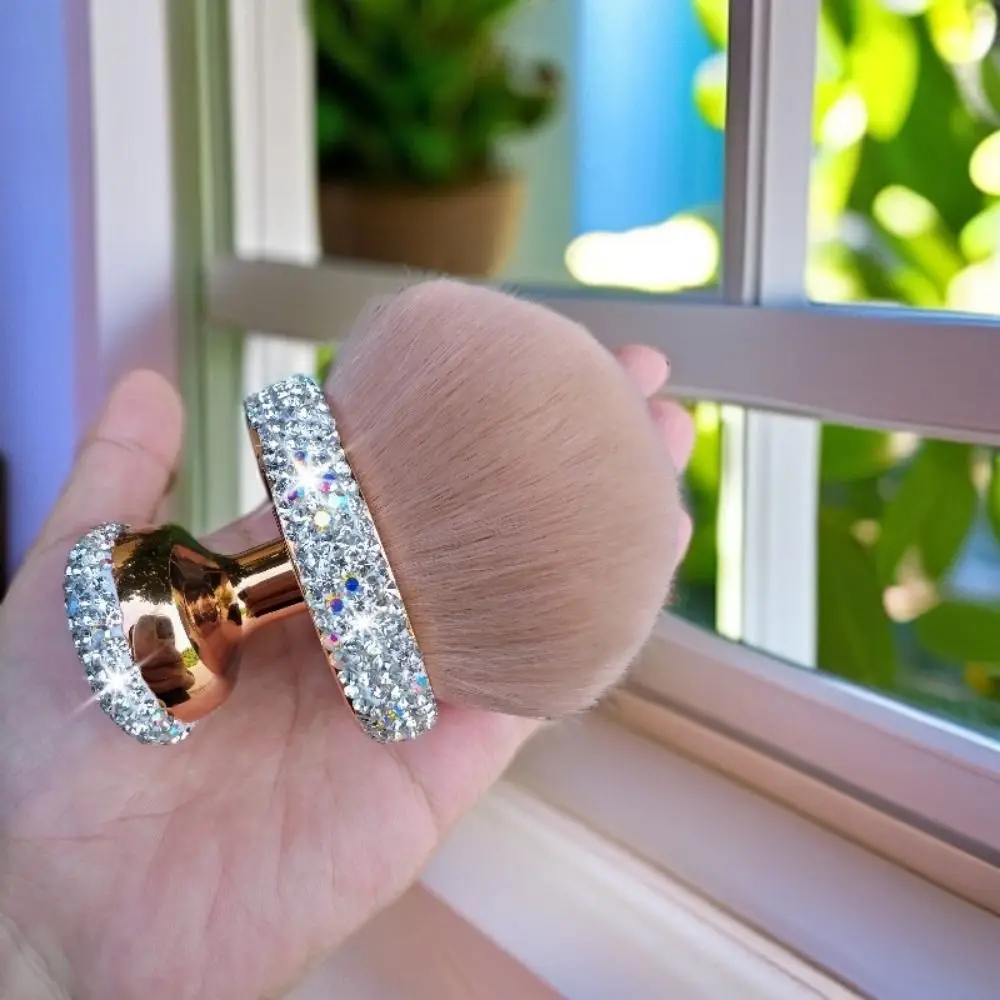 Bling Rhinestone-encrusted Brush Ultra-fine Extra-large Fluffy Makeup Brush Long Handle Durable Mushroom Head Makeup Brush