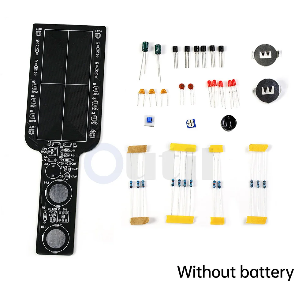 Handheld Metal Detection Module Kits DC3-5V Metal Detector with light Welding Practice Diy Parts with alarm prompt DIY kits