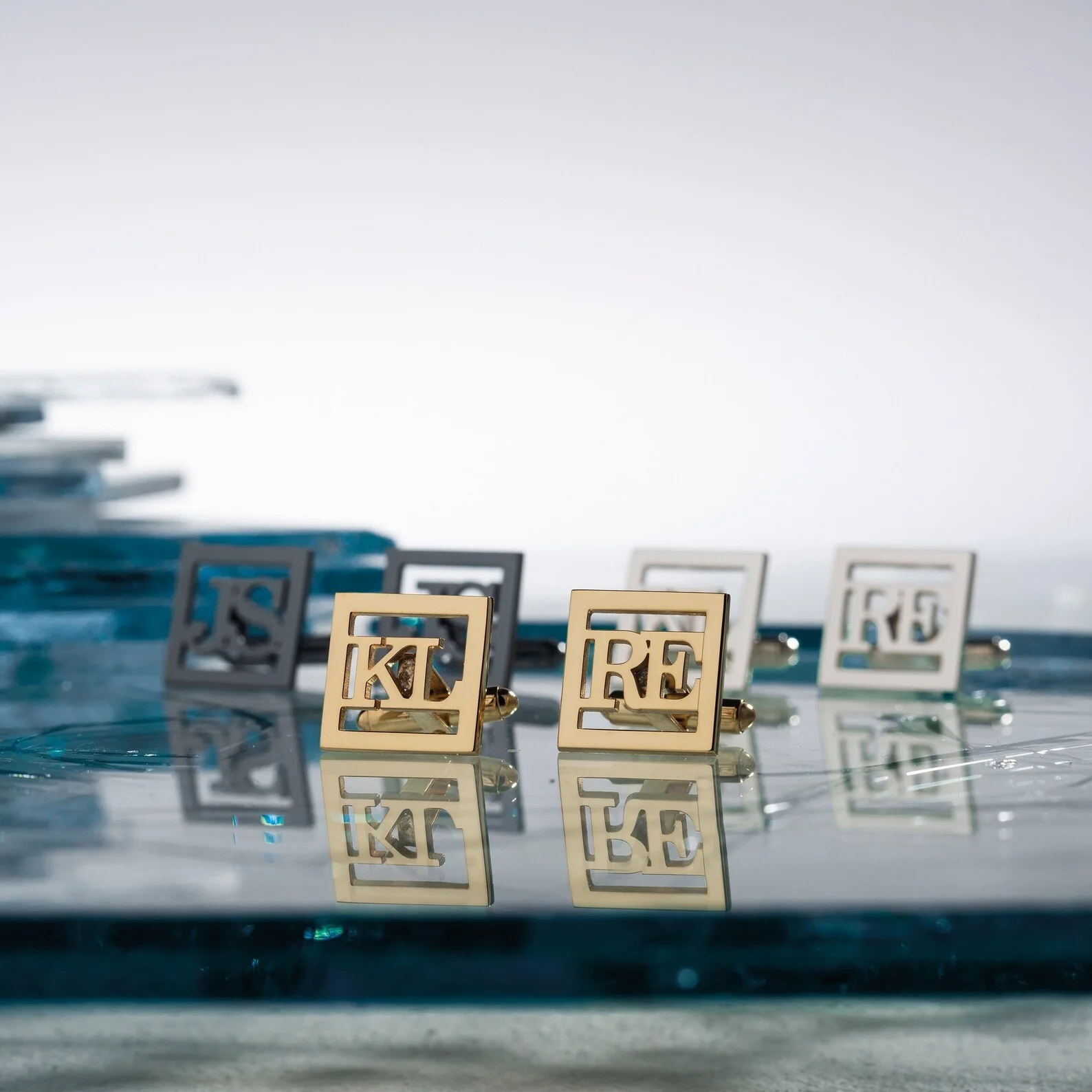 

Square Initial Cufflinks Custom Classic 2 Capital Letters Cufflinks Square Wedding Cufflinks Groomsmen Cufflinks