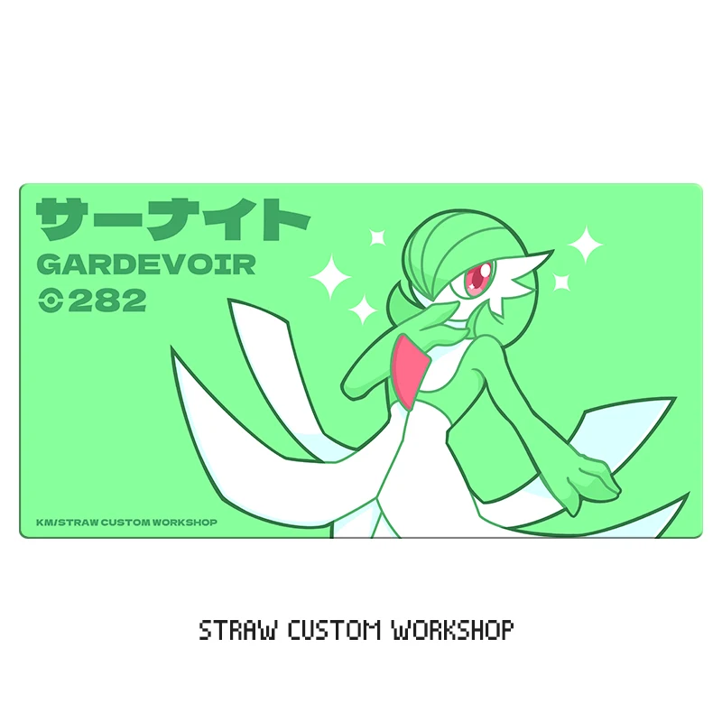 

PTCG Gardevoir Cardpad Preparation Simplified 10.0 DIY Anime Game Rubber Card Pad Mouse Pad Keyboard Pad 580*300*2mm
