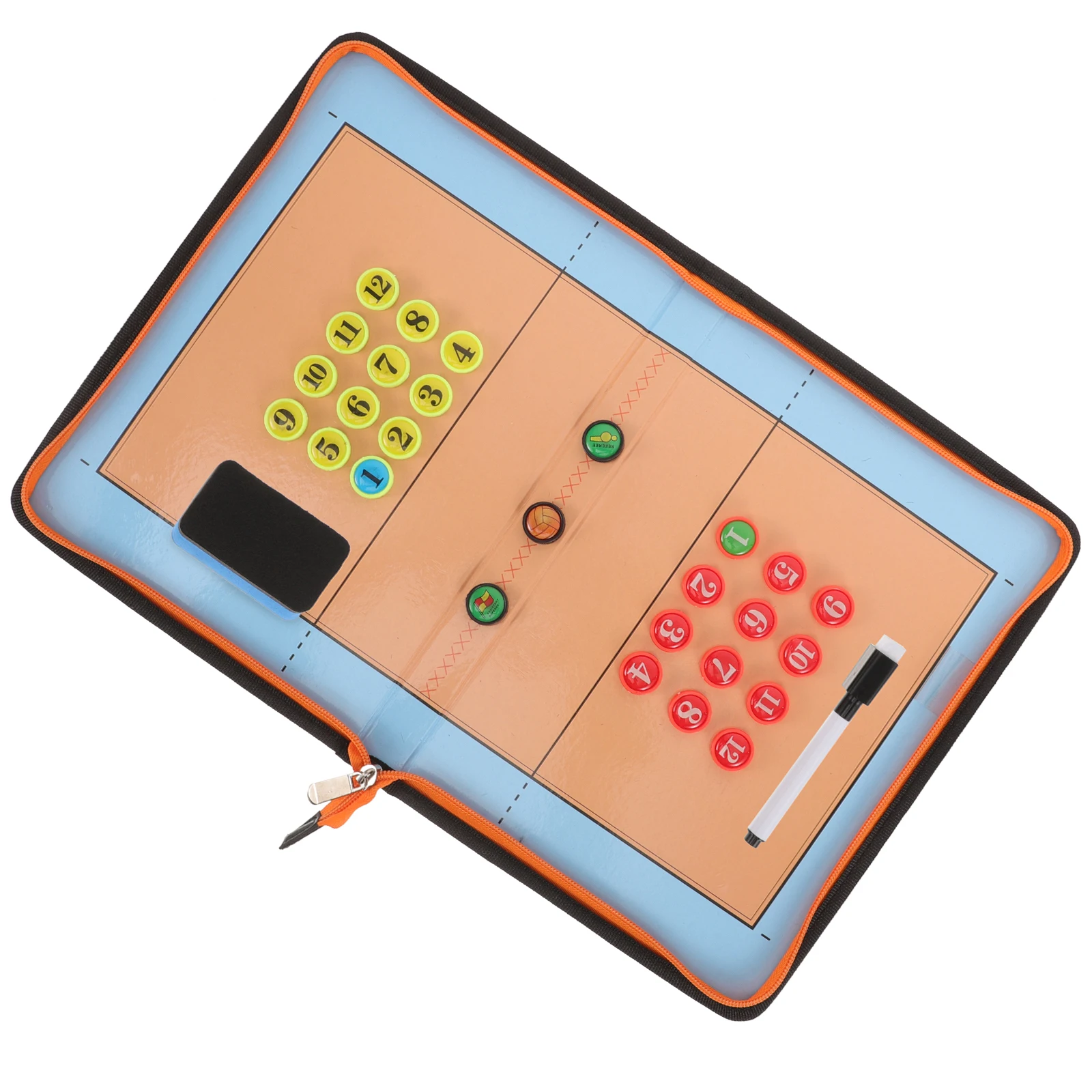 

1pc Tactical Playbook Board Book Shape Magnetic Clipboard Zipper Design Demonstrator For Soccer Basketball