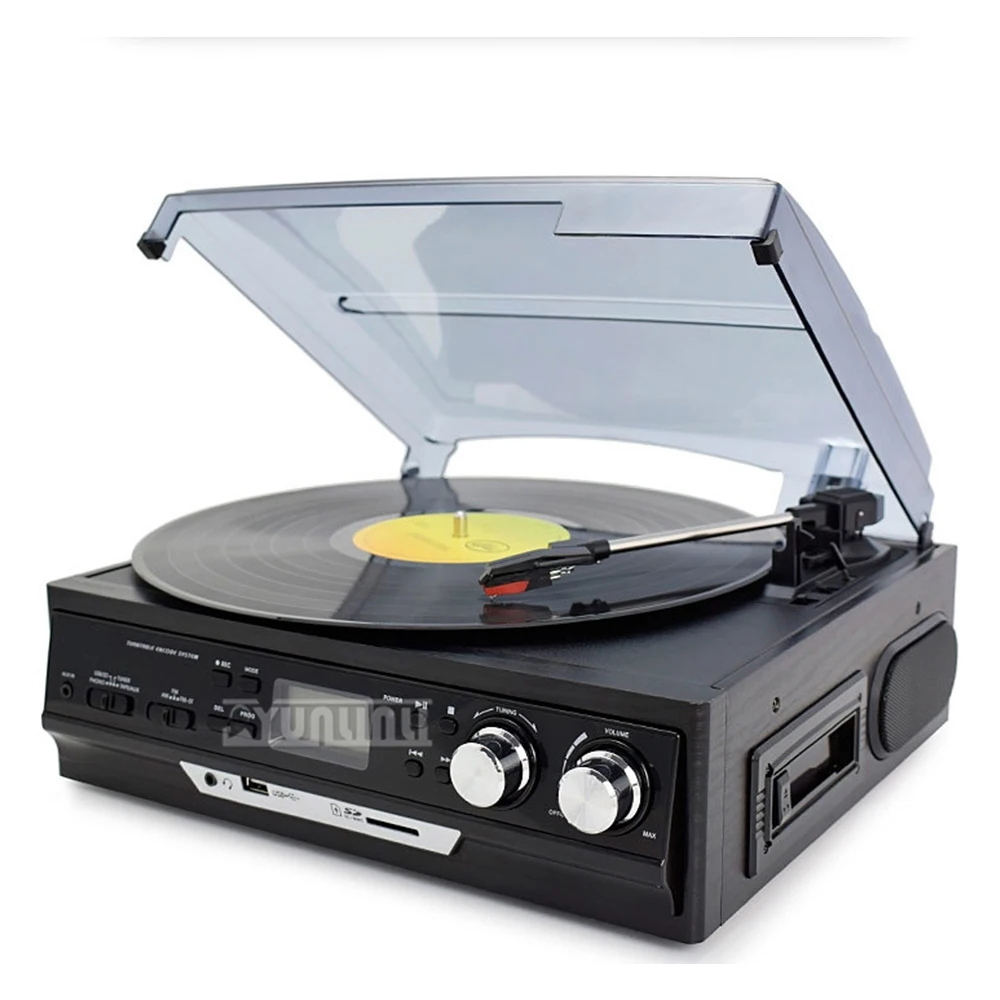Modern Record Antique Phonograph Sound Old Record Player Radio U Disk Tape Bluetooth Multi-function;Vinyl Record Player 