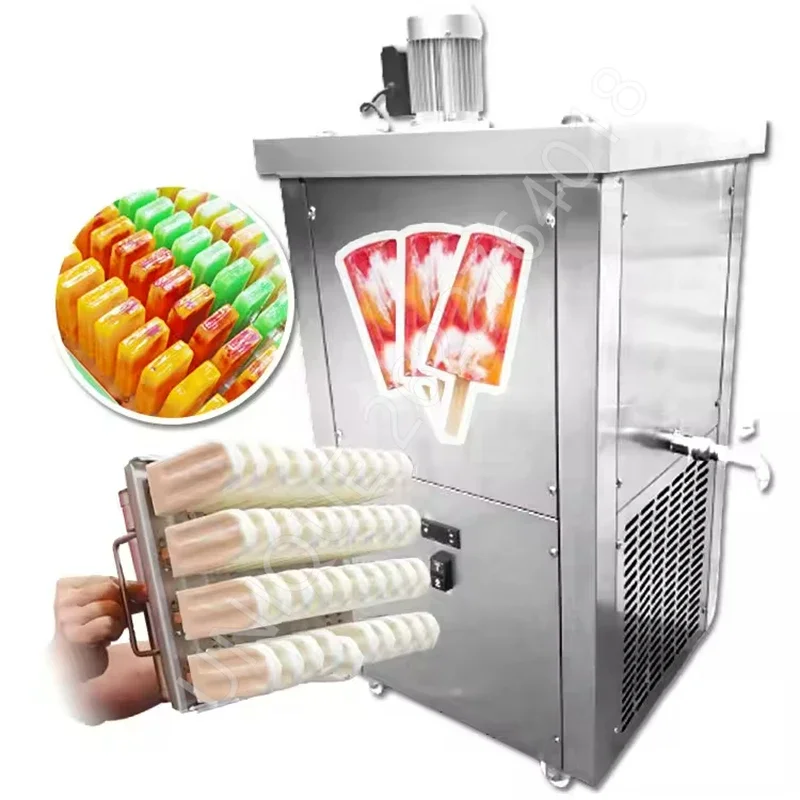 Commercial 1/2/4 Mold Stainless Steel Fruit Milk Automatic Ice Cream Popsicle Making Machine Ice Lolly Maker High Efficiency