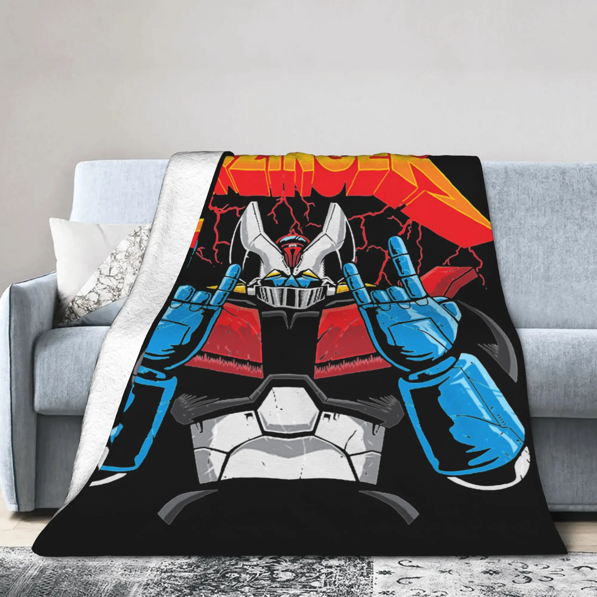 Mazinger Z Grendizer Flannel Blankets Goldorak Actarus Fashion Throw Blanket for  Sofa Bedding Lounge 200x150cm Quilt
