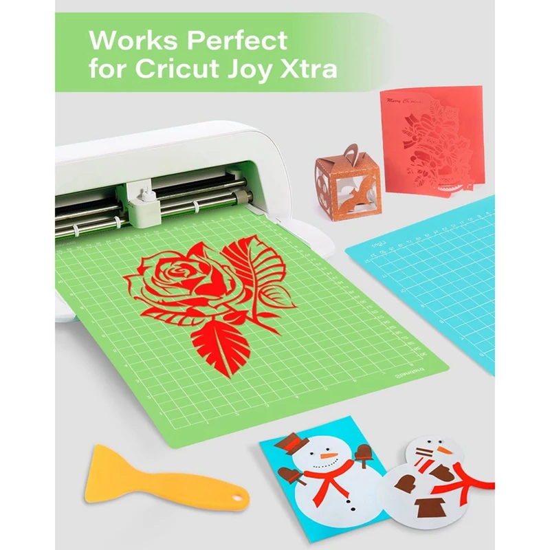 6Pcs Cutting Mat For Cricut Joy Xtra 12X8.5In Adhesive Reusable Craft Cutting Mats Sticky Accessories Replacement