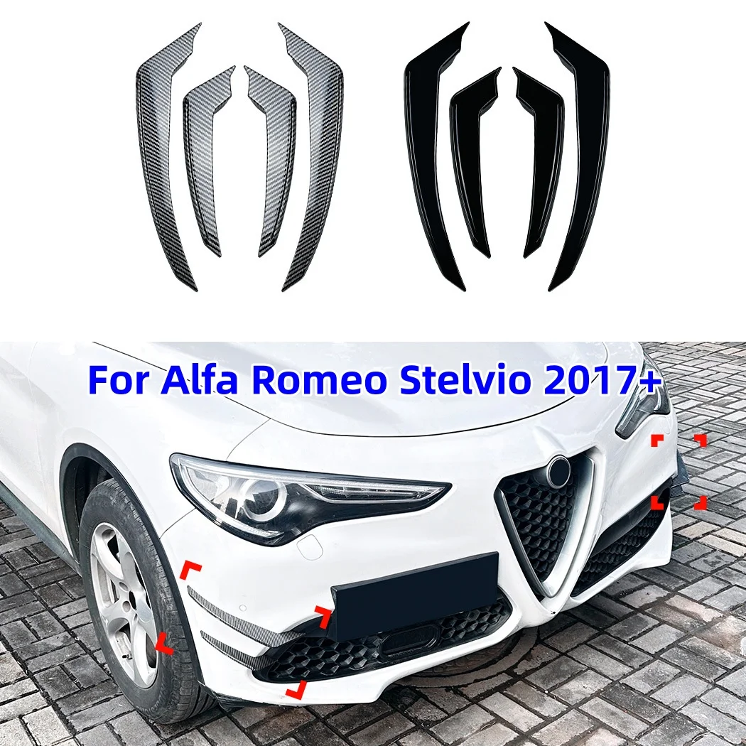 

Накладки на боковые воздухозаборники переднего бампера для Alfa Romeo Stelvio 2017+ (накладки на противотуманные фары, рамки воздухозаборников, канарды, спойлеры, сплиттеры)