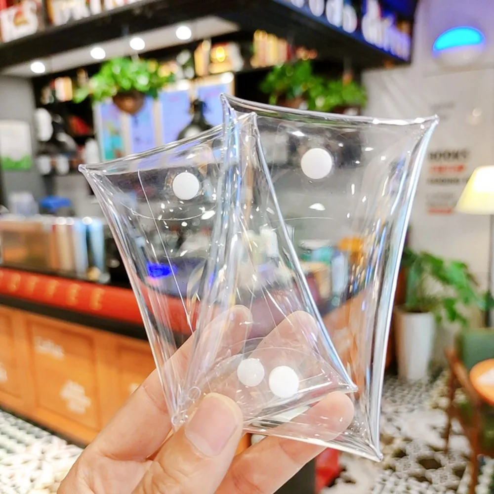 

Новый стильный кошелек из ПВХ, прозрачный многоразмерный уличный кошелек для кукол с пряжкой, водонепроницаемый кошелек для монет, кошелек