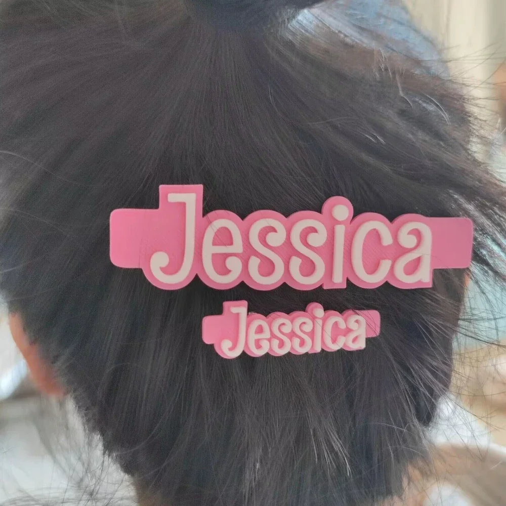 Colorful Acrylic Custom Name Hairpin Personalized Letter Nameplate Hair Pins Acrylic Customized Words Hair Clips For Girls Gift