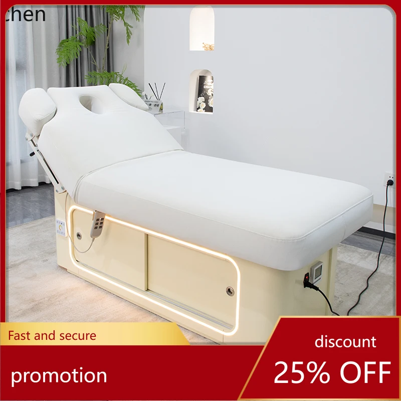 HT  salon special constant temperature heating multi-functional  pattern embroidery bed