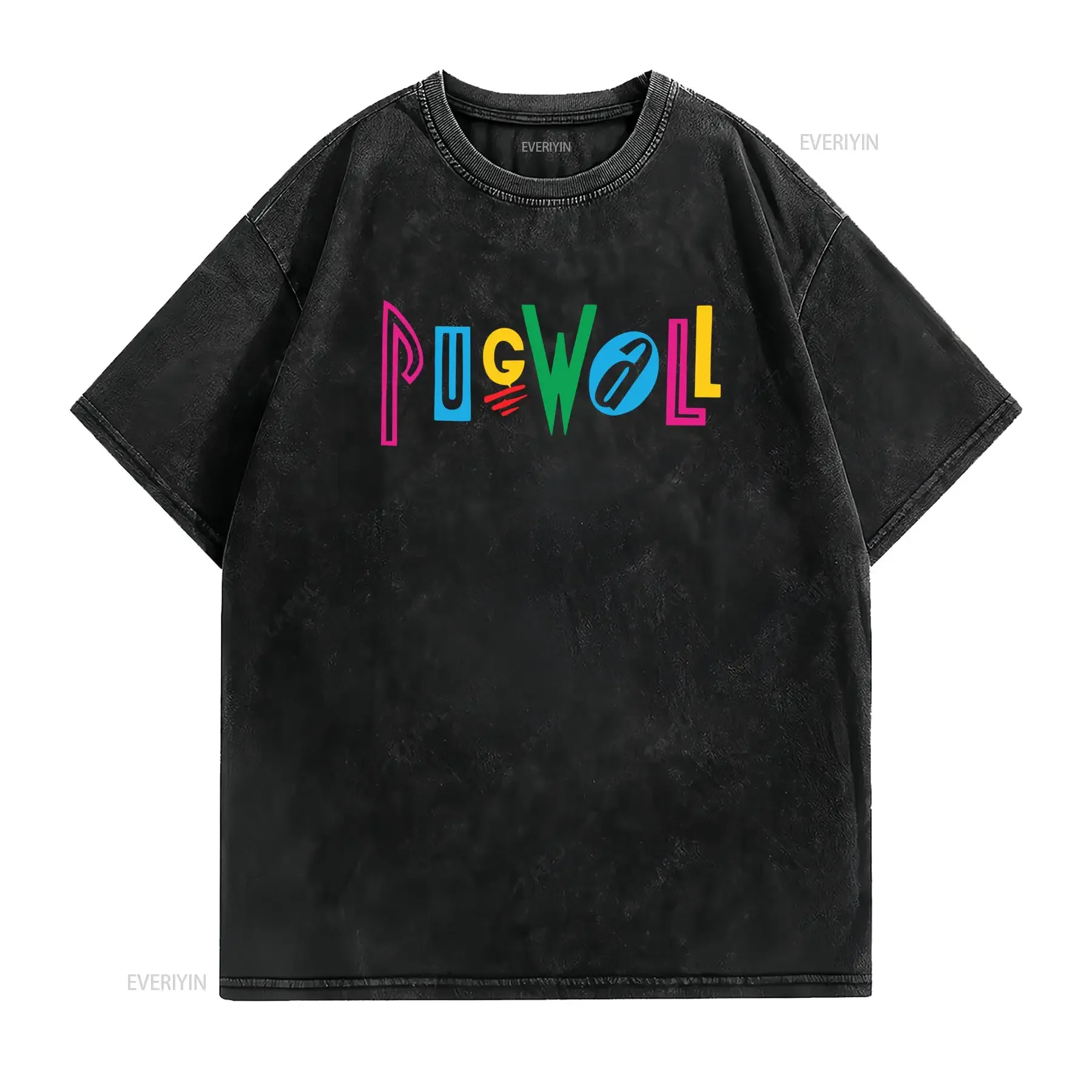 Pugwall T Shirt Retro 90S Peter Unwin George Wall Kids vintage Washed graphic Stylish streetwear fashion designer clothes homme