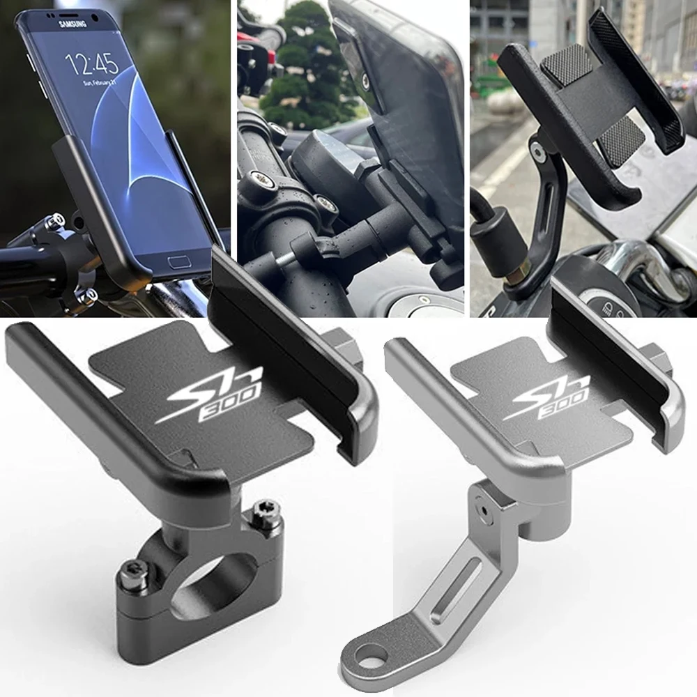 

Новинка для Honda SH300 SH 300 SH300I SH 300I I, аксессуары для мотоциклов с ЧПУ, алюминиевый держатель для мобильного телефона на руль, GPS-подставка, кронштейн