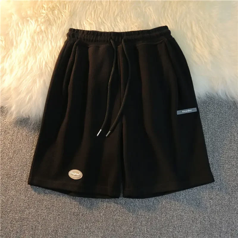 Shorts Women Drawstring Straight Trousers Knee-length Bottoms Summer Bodybuilding Streetwear Students Trendy Jogger Korean Style