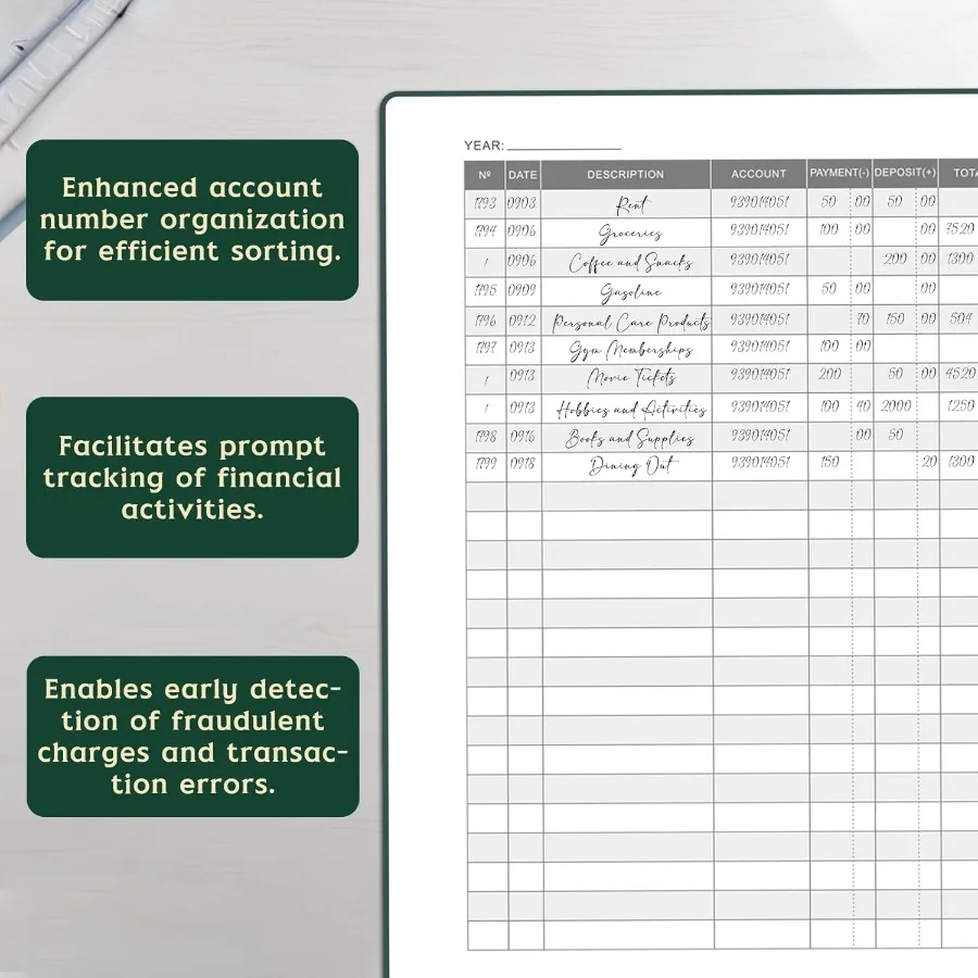A5 Accounting Ledger Book for Personal and Small Business Financial Tracking: Expense and Deposit Log Notebook with Balance She