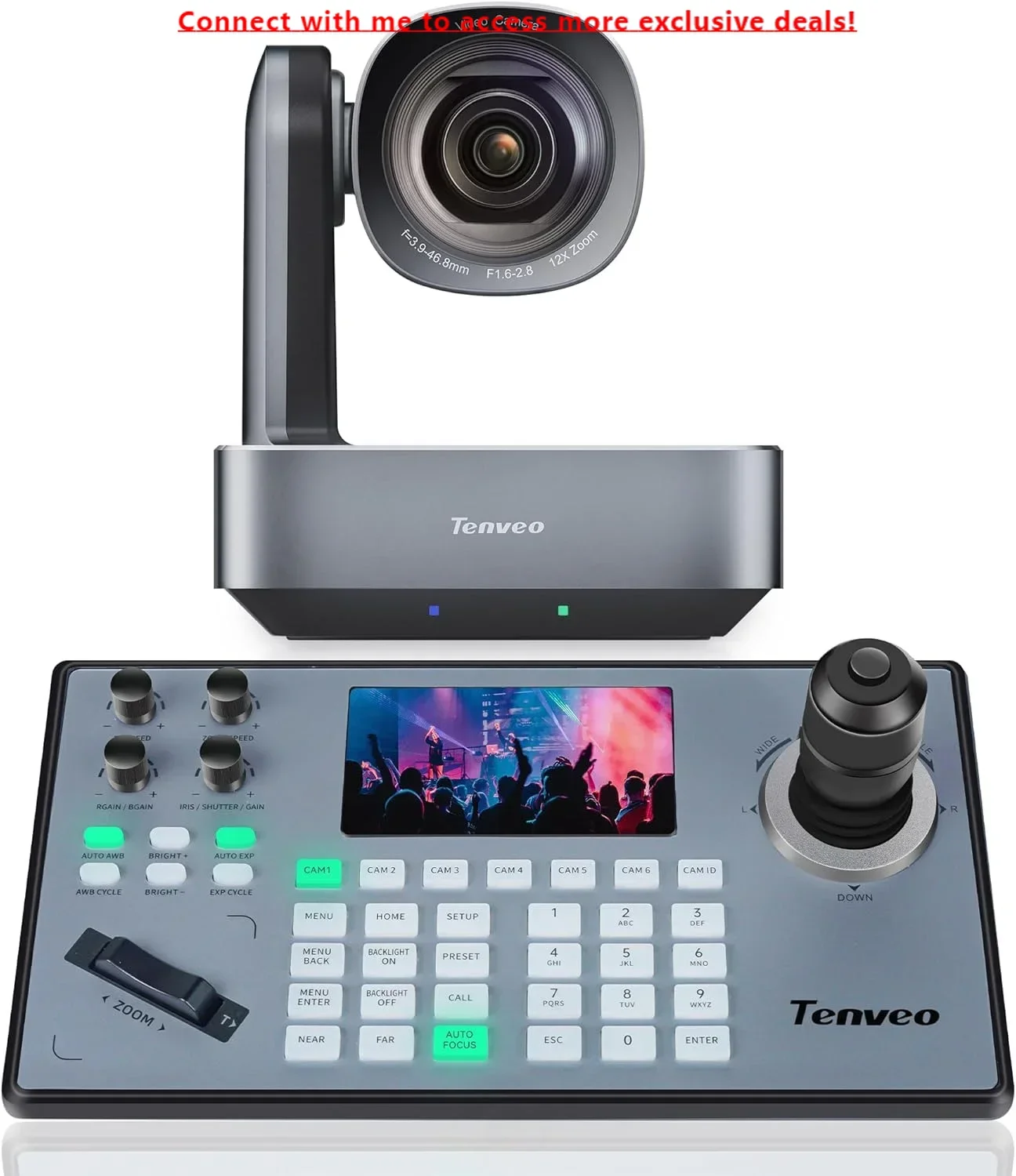 

2024 Hot Sale Group Tenveo VL12U+KB200PRO 12x Zoom USB3.0 /HDMI/RJ45 Ptz Streaming Camera And RS422/RS232/RJ45 Controller