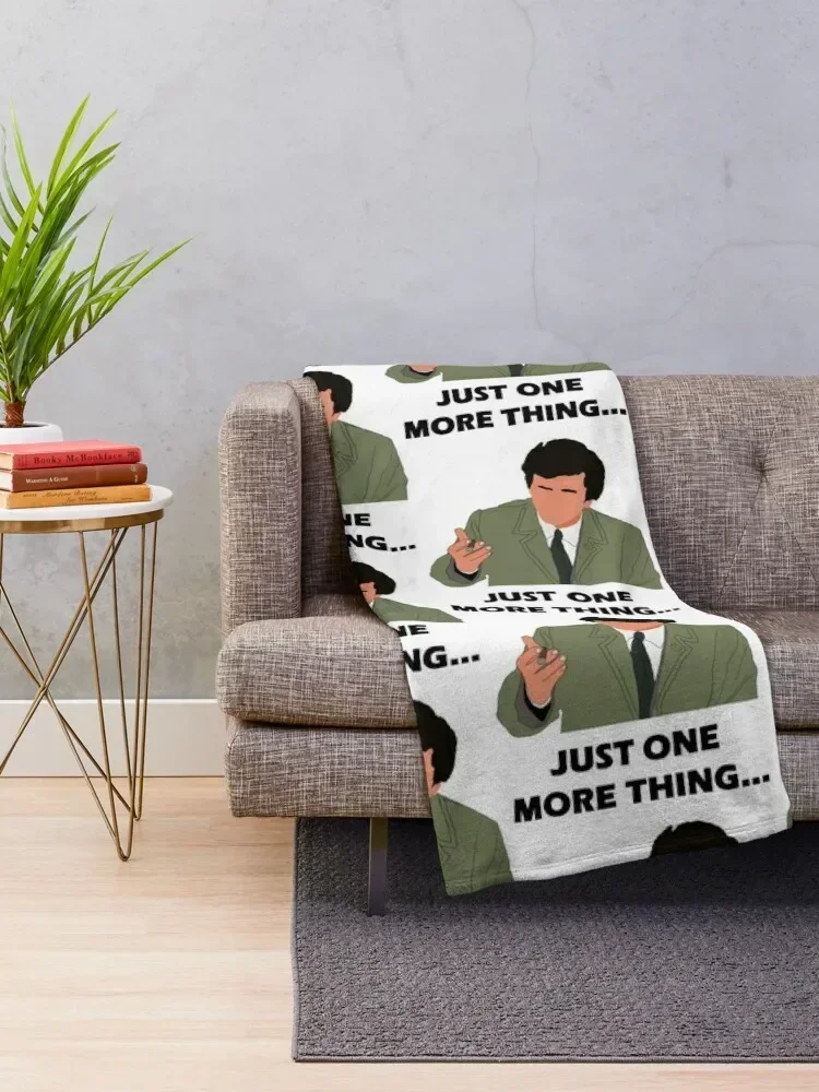 Columbo Just One More Thing (Black) Throw Blanket Baby manga Sofas Blankets