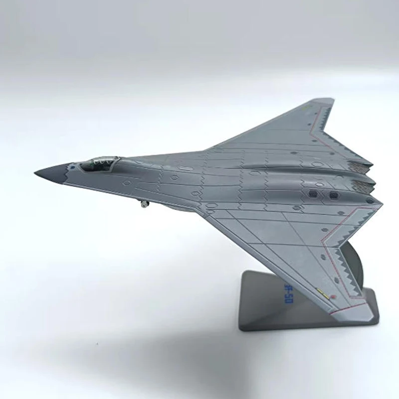 Diecast 1:144 J-50 J50 avión de combate sigiloso de sexta generación, modelo de avión de aleación para colección, exhibición, juguetes, regalos, recuerdos
