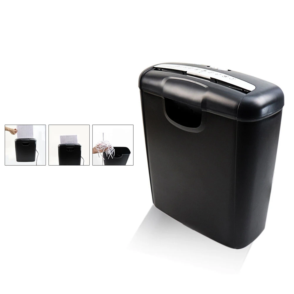 Paper Shredder Home Electric Mute Shredder Mini Household Paper Shredder Cutter Folding Machine for Office-US Plug