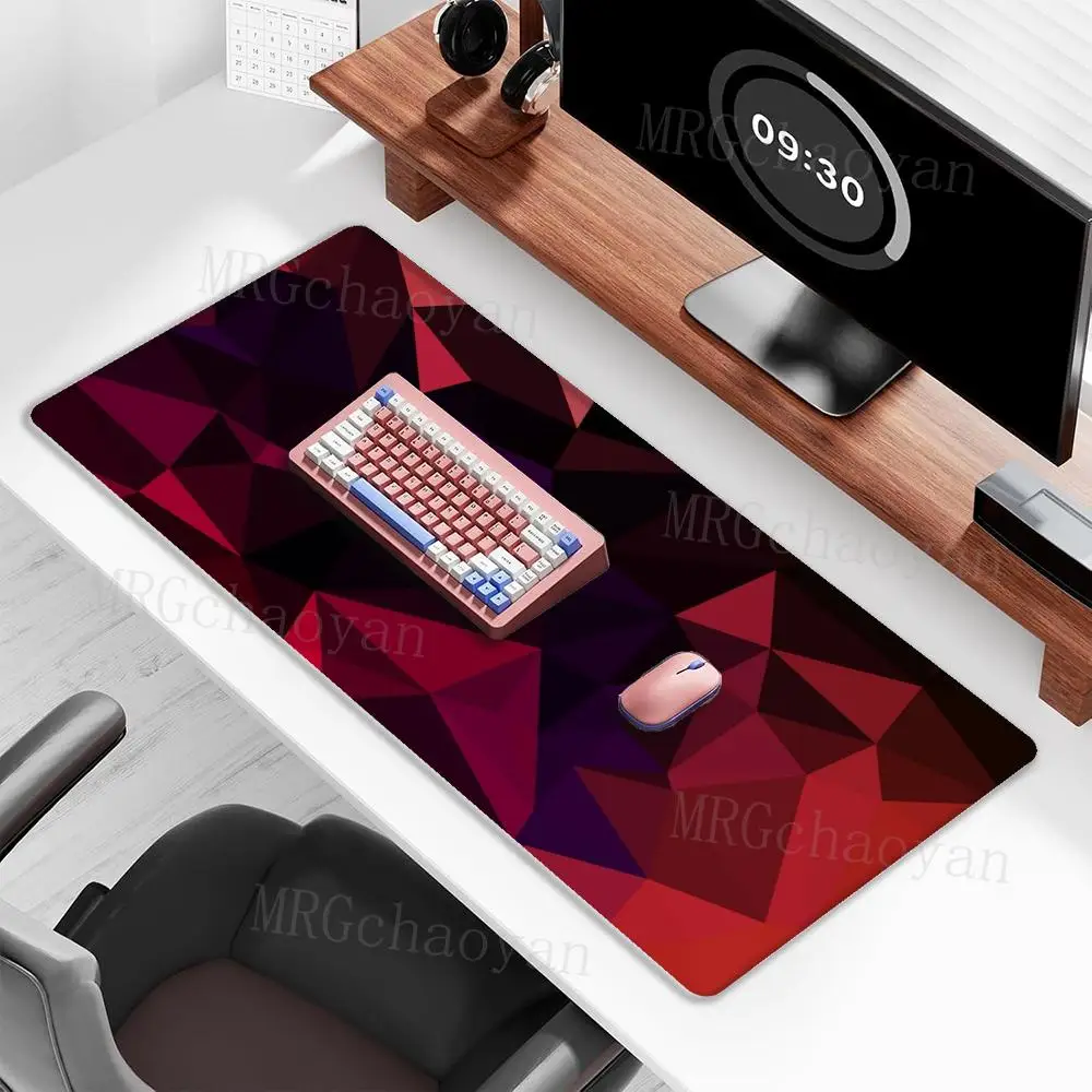 Large mouse pad Gray Black diamond-shaped line design deskmat rubber anti-slip desk mat PC keyboard mousepad  office accessories